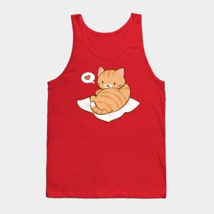 Kawaii Orange Tabby Kitty Cat Love Tank Top